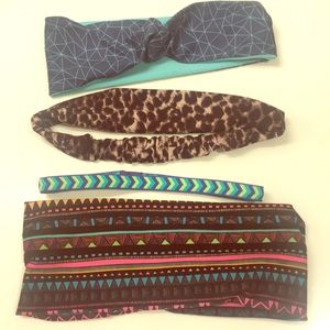 Lot 4 patterned head bands